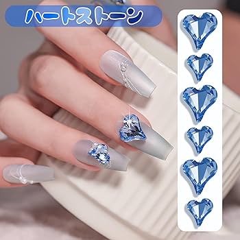 Amazon | Chisafly ネイルパーツ ハート 大きい 2種類 30個